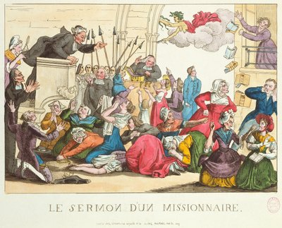 Die Predigt eines Missionars von French School