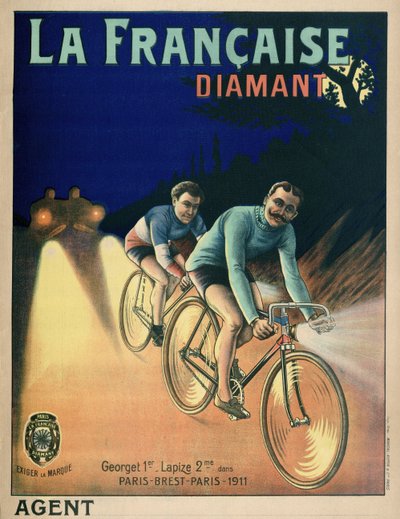 Tour de France Radfahrplakat von 1911 von French School