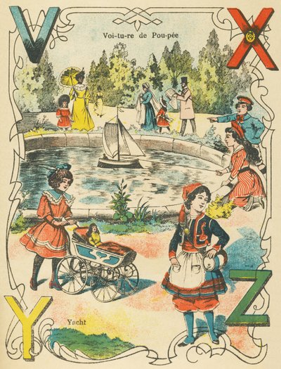 V X Y Z: Puppenwagen, Yacht von French School