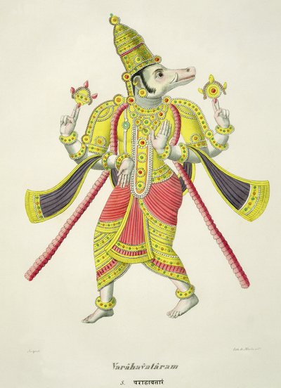 Varaha, graviert von de Marlet von French School