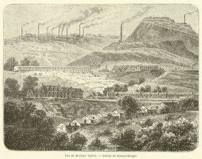 Blick auf Merthyr Tydvil (Gravur) von French School