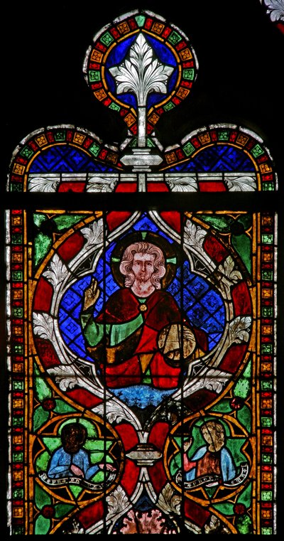 Fenster N-chapA mit Christus von French School