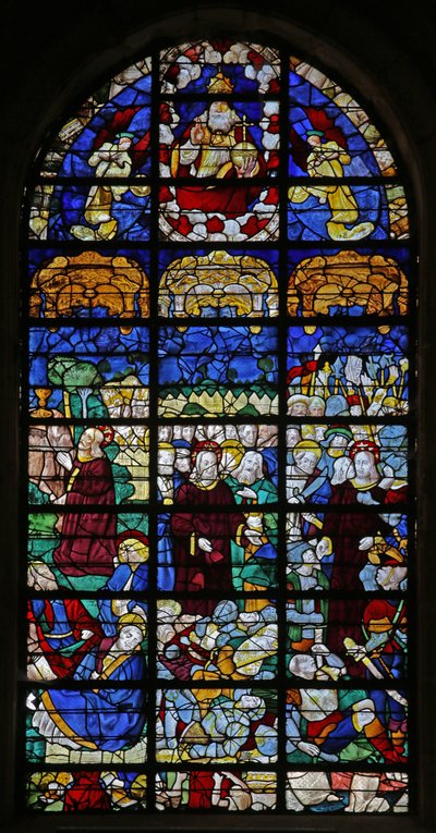 Fenster mit Passionsszenen von French School