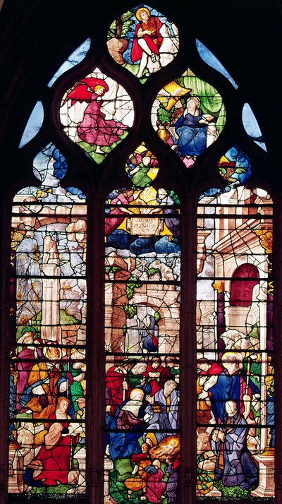 Fenster, das die Geburt Christi darstellt von French School