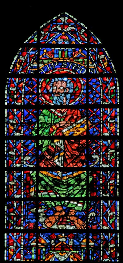 Fenster w106 mit Darstellung von St. Simon von French School