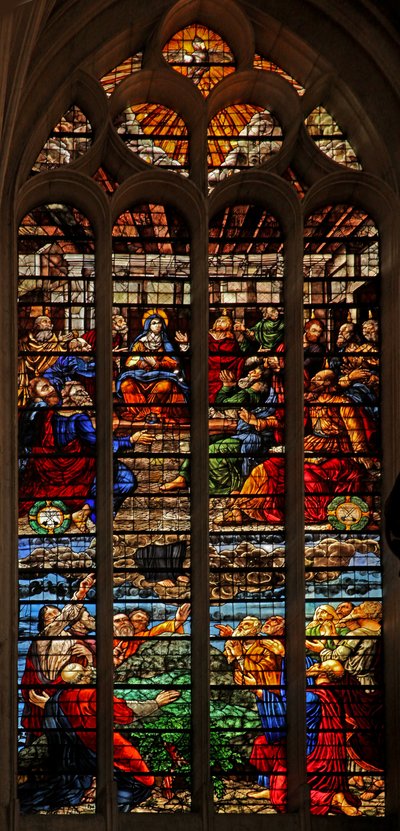 Fenster w126, die Himmelfahrt und Pfingsten von French School