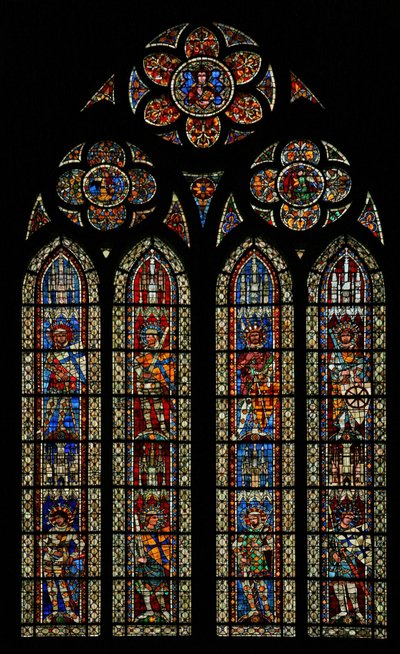 Fenster w203 mit einem heiligen Ritter von French School