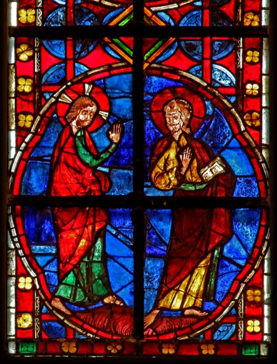 Fenster w210 zeigt St. Jakobus mit Christus von French School