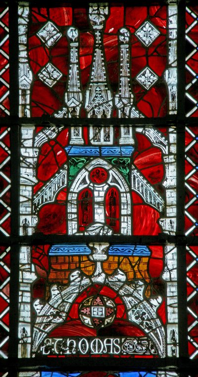 Fenster w219 mit einem Baldachin von French School