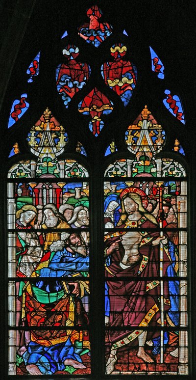 Fenster w58, Darstellung des zweifelnden St. Thomas von French School