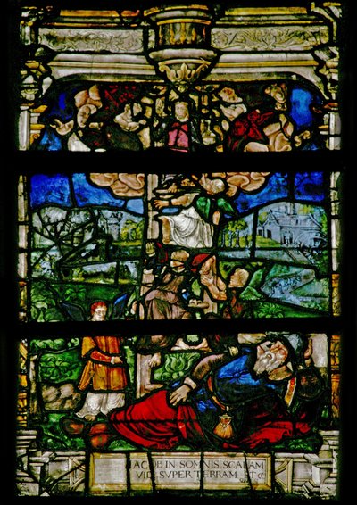 Fenster w6, Darstellung der Jakobsleiter von French School
