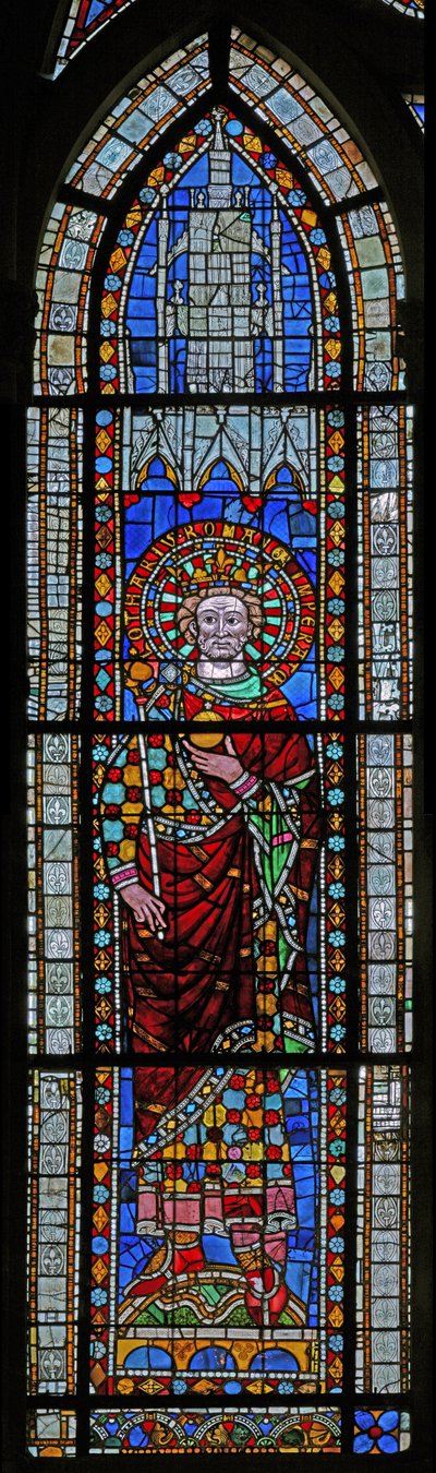 Fenster w7 mit Kaiser Lothar von French School