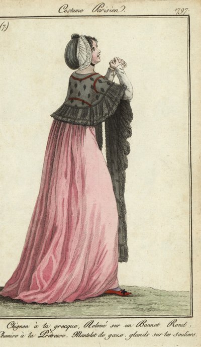 Frau im Priesterinnen-Stil Kleid von French School