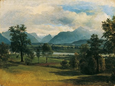 Blick auf Liefering von Friedrich August Mathias Gauermann