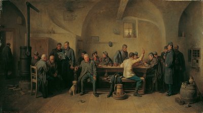 Soldaten in der Kantine von Friedrich Friedländer Ritter von Malheim