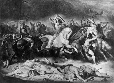 Schlacht im Teutoburger Wald, 1862-64 von Friedrich Gunkel