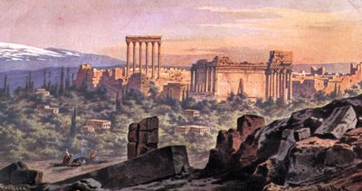 Baalbek Libanon (Druck) von Friedrich Perlberg