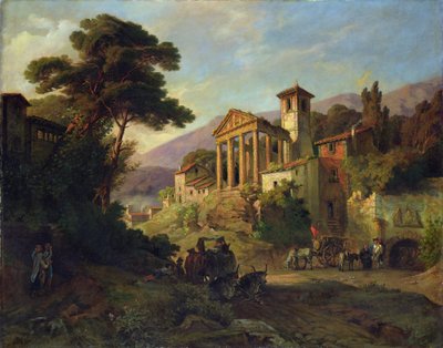 Italienische Landschaft, 1871 von Friedrich Wilhelm Mueller
