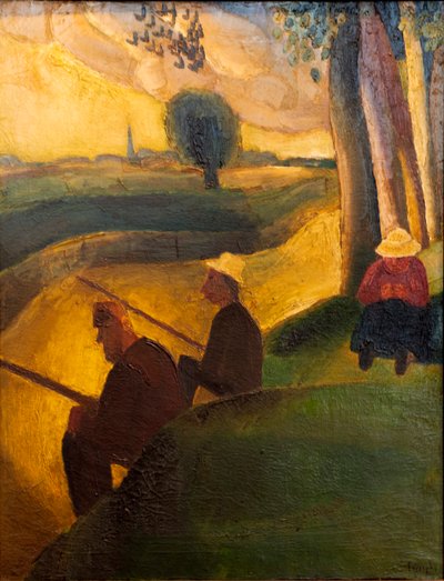 Fischer am Fluss Leie von Frits van den Berghe
