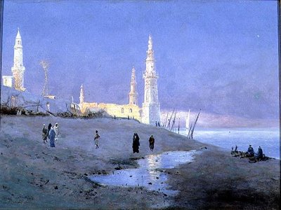 Sonnenuntergang am Nil von Fritz Staehr Olsen