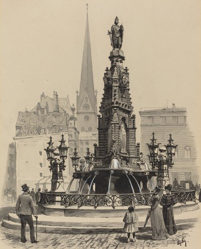 Brunnen am Fischmarkt von Fritz Stoltenberg
