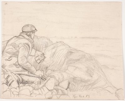 Johannes Larsen macht Studien von Fritz Syberg