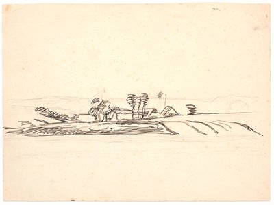 Landschaft mit einem Bauernhof von Fritz Syberg