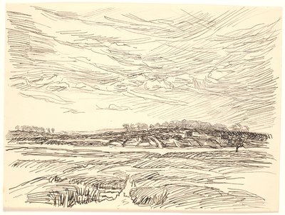 Landschaft mit Feldern von Fritz Syberg