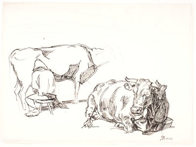 Melken von Fritz Syberg