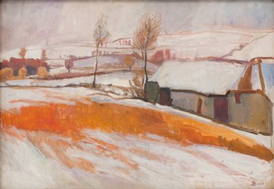 Winterlandschaft. Über Kærby Hill. von Fritz Syberg