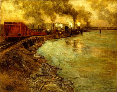 Güterzug bei Dämmerung von Frits Thaulow