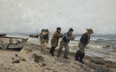 Heimkehrende Fischer, Skagen von Fritz Thaulow