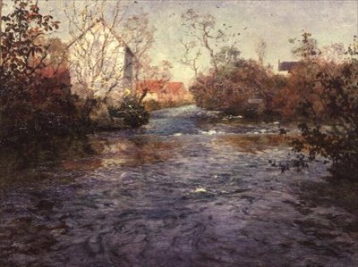 Der Blaue Fluss von Amiens von Fritz Thaulow