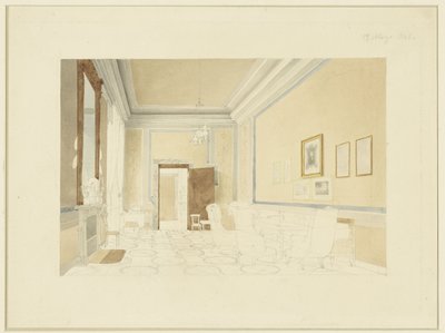 Entwurf (?) für ein Interieur von Fritz Werner