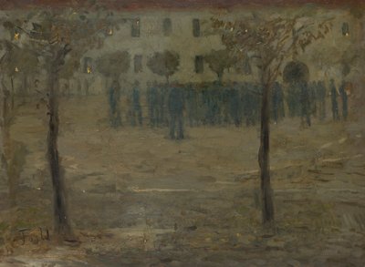 Im Kasernenhof von Fritz von Uhde