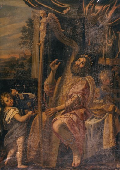 David spielt Harfe von Gabriel Francois Doyen