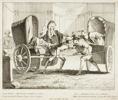Tafel aus Livre de Scènes Comiques von Gabriel Huquier