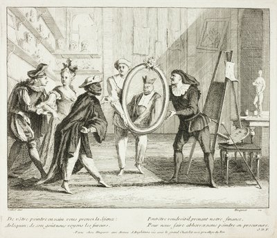 Tafel aus Livre de Scènes Comiques von Gabriel Huquier
