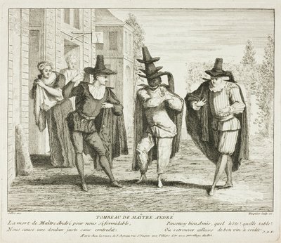 Teller aus Livre de Scènes Comiques von Gabriel Huquier