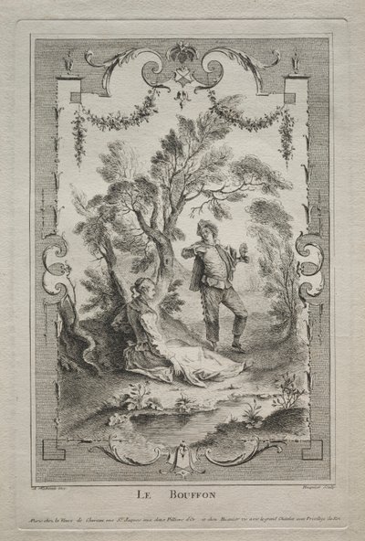 Der Narr, Arabeske von Gabriel Huquier