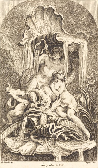 Triton und Nymphe von Gabriel Huquier after François Boucher