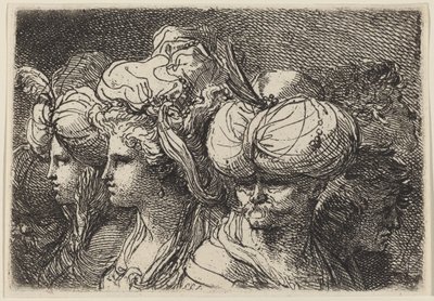 Sechs Köpfe, ein Türke vorne von Gaetano Gandolfi