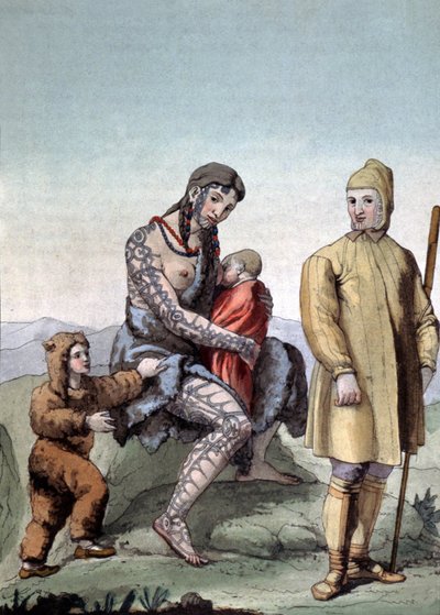 Tschuktschen-Familie, ca. 1810 von Gallo Gallina
