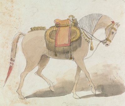 Aufwendig gesatteltes Pferd von Gangaram Chintaman Tambat
