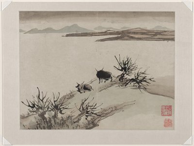 Fingerpainting, aus einem Album von zehn von Gao Qipei