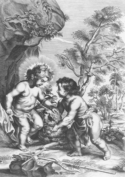 Christus und Johannes der Täufer von Gaspar Huberti