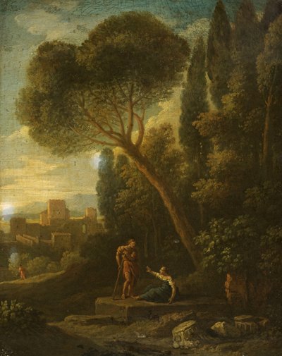 Klassische Landschaft mit Figuren von Gaspard Poussin Dughet