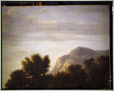 Italienische Landschaft (Detail), undatiert von Gaspard Poussin Dughet