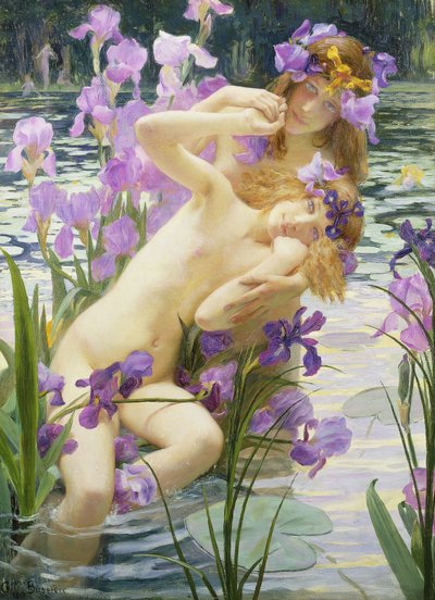 Badende Nymphen von Gaston Bussiere