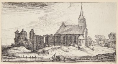 Blick auf die Kirche in Sloten von Geertruyt Roghman